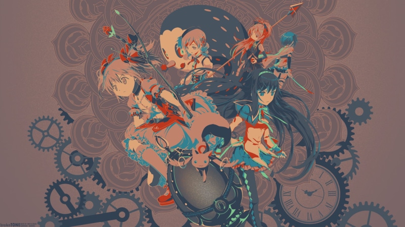 madoka, Mahou Shoujo Madoka Magica, anime, anime girls, puella, close-up, angel, Kaname Madoka, craft, design, representation, animal wing, floral pattern