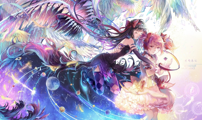 colorful, Akemi Homura, no people, creativity, multi colored, design, Kaname Madoka, Mahou Shoujo Madoka Magica, art and craft, 1080P, marine, close-up