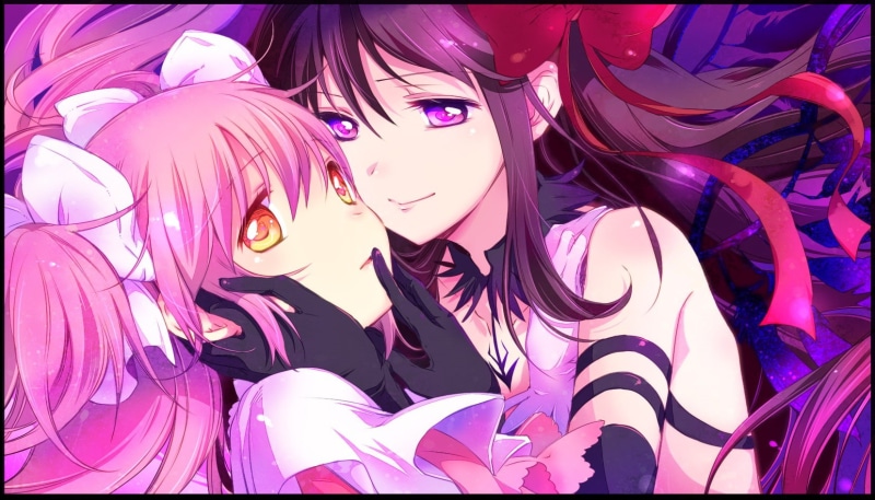 720P, Kaname Madoka, Mahou Shoujo Madoka Magica, anime girls, Akemi Homura, anime