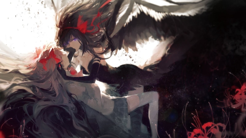 art and craft, lifestyles, anime girls, creativity, anime, domestic animals, Mahou Shoujo Madoka Magica, mammal, horned, people, costume, 720P, Kaname Madoka