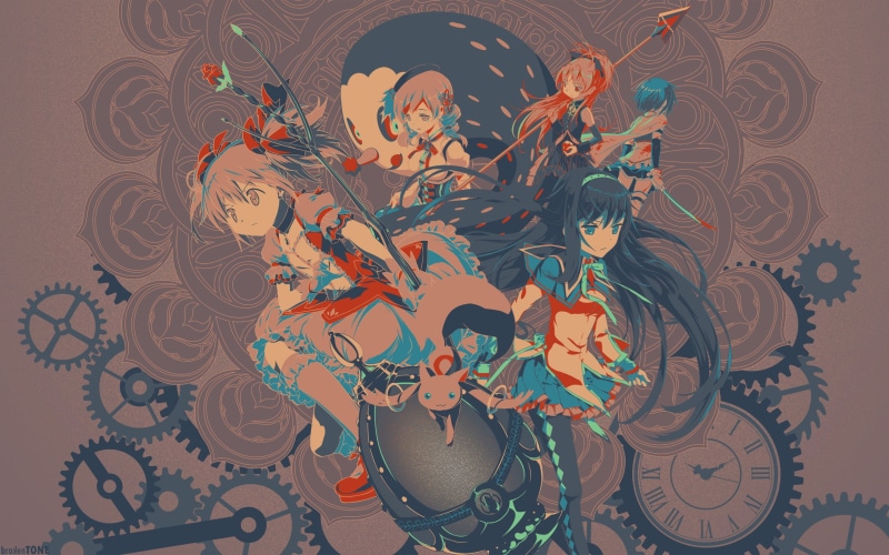 female likeness, art, animal wing, no people, swirl, decor, old-fashioned, retro Styled, Mahou Shoujo Madoka Magica, nature, flower, decoration, floral Pattern