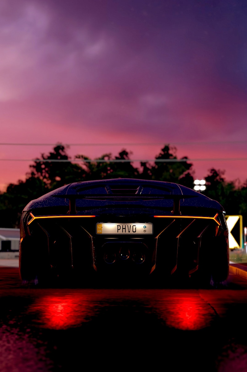2K, rear view, lamborghini centenario, headlights, lamborghini, sports car