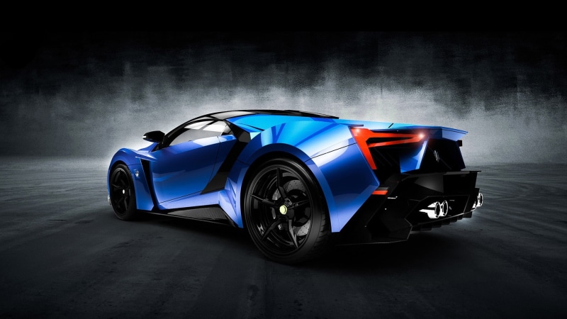 motor vehicle, no people, sport, wheel, lykan hypersport, vehicle, 1080P, wealth, indoors, blue, racecar, vignette, land vehicle, rear view, sports car