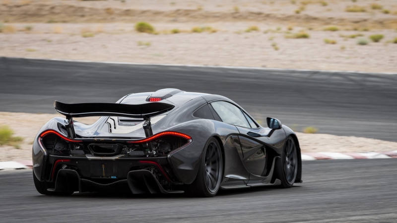 car, coupe, 2K, rear view, outdoors, sports, red, mclaren, black, mclaren p1, sports car, p, view, rear
