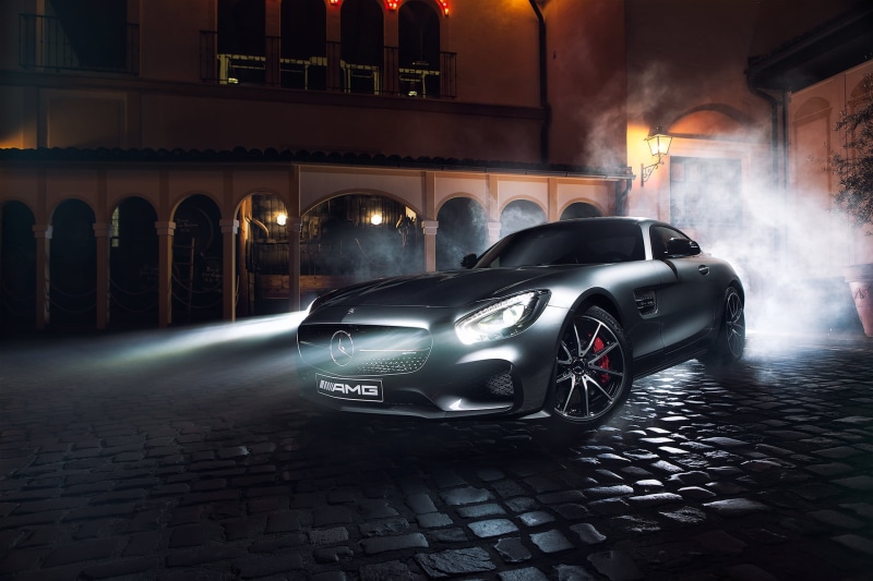 modern, mercedes-benz, silver colored, land Vehicle, motor Vehicle, new, headlight, mode of transportation, road, upper Class, gt s, benz, mercedes, amg