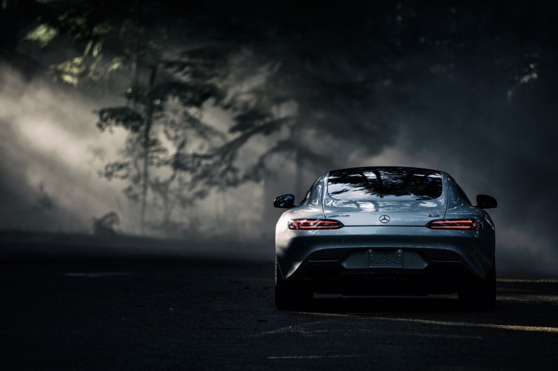 1080P, AMG, Rear, Mercedes-Benz, Forest, Sun, Color, Silver, 2016, GT S, Dark