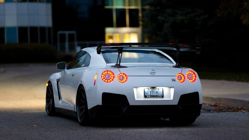 White, skyline, Car, 1080P, gtr, Nissan, Evening, r