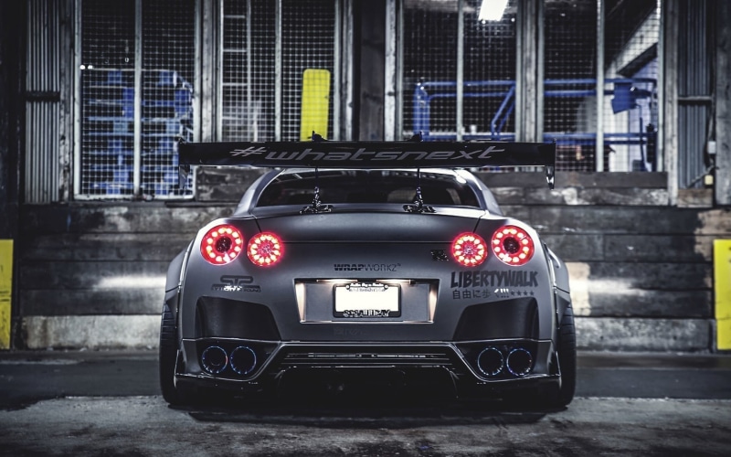 nissan, walk, black, Nissan GTR, liberty, view, gtr, 720P, back, r