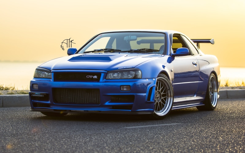 gtr, 2K, Car, r, Blue, Nissan