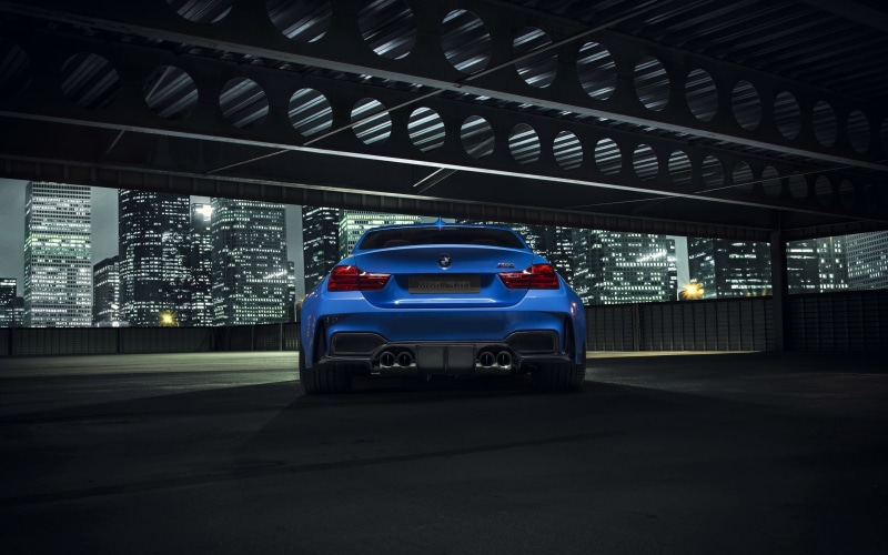 gtrs, Blue, Car, Night, Rear, 2K, BMW, City, vorsteiner, View