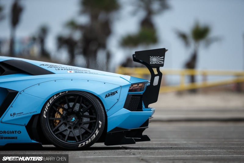 Lamborghini Aventador, close-up, travel, communication, road, text, blue, Lamborghini, Liberty Walk, no people, land vehicle, spoiler, nature, 1080P, LB Works