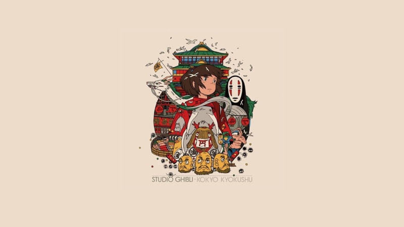 symbol, multi colored, no people, human representation, text, anime, studio shot, character, outdoors, Spirited Away, belief, travel, male likeness