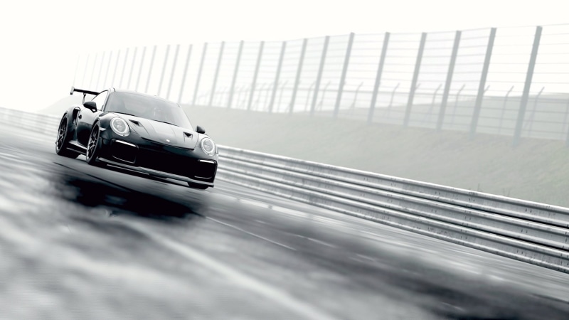 Porsche 911 GT2 RS, black cars, Porsche 911, 1080P, race tracks, sports car, Porsche, car, vehicle