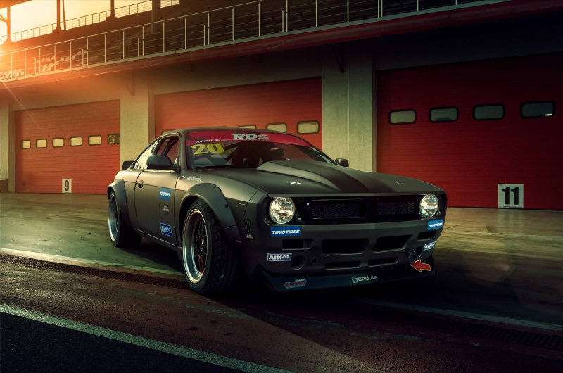 Monster Energy, sunset, vehicle, 720P, Nissan S14, car, Nissan, Nissan Silvia S14, race cars, Toyo Tires, Rocket Bunny, Rocket Bunny Boss
