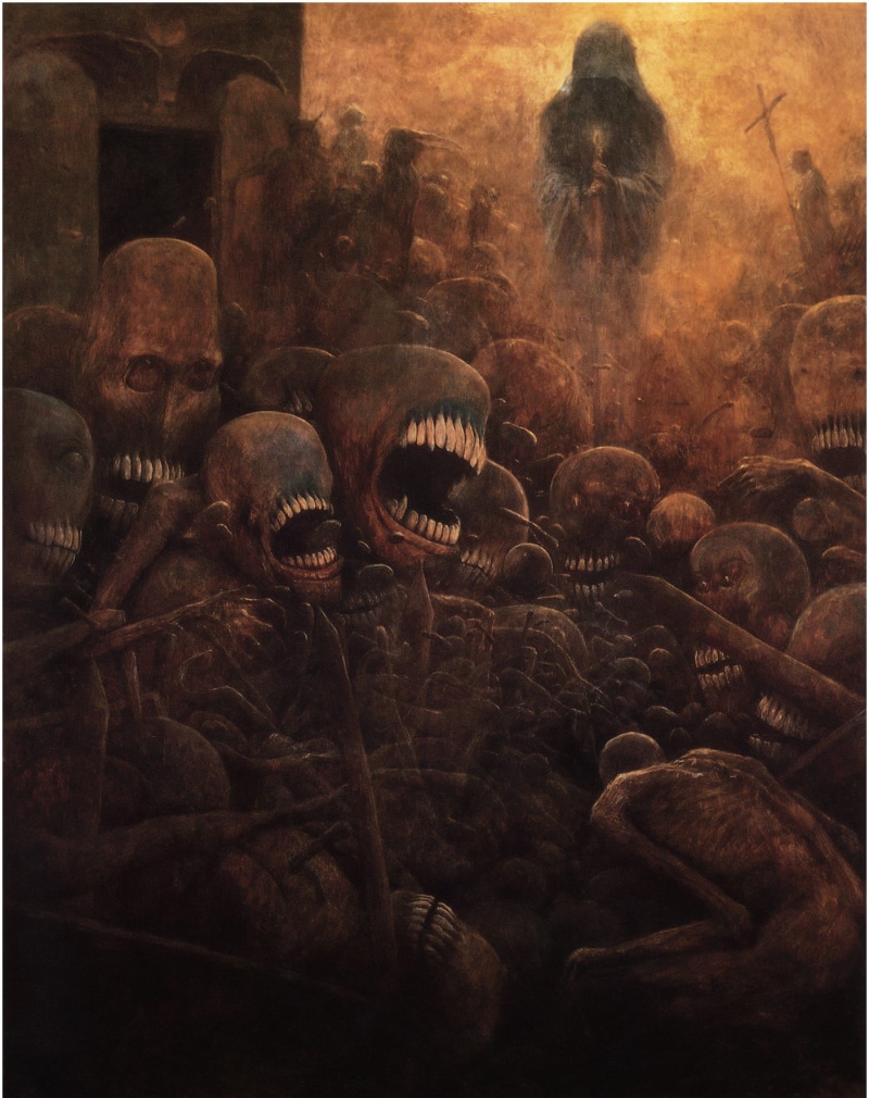 bone, dust, old, history, group of animals, no people, large group of objects, day, group, stack, monsters, drawing, in a row, architecture, human skeleton