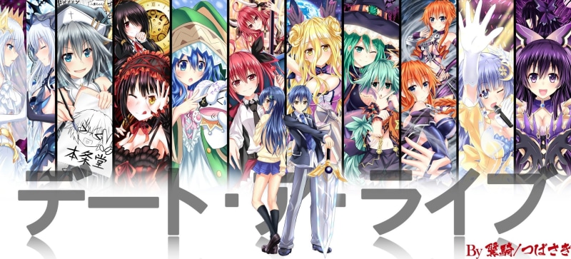 Tohka Yatogami, backgrounds, Date A Live, people, women, Natsumi (Date A Live), Kurumi Tokisaki, illustration, Yoshino (Date A Live), multi Colored, fashion