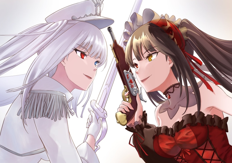 Kurumi Tokisaki, Anime, White Queen (Date A Live), Heterochromia, 2K, Date A Live
