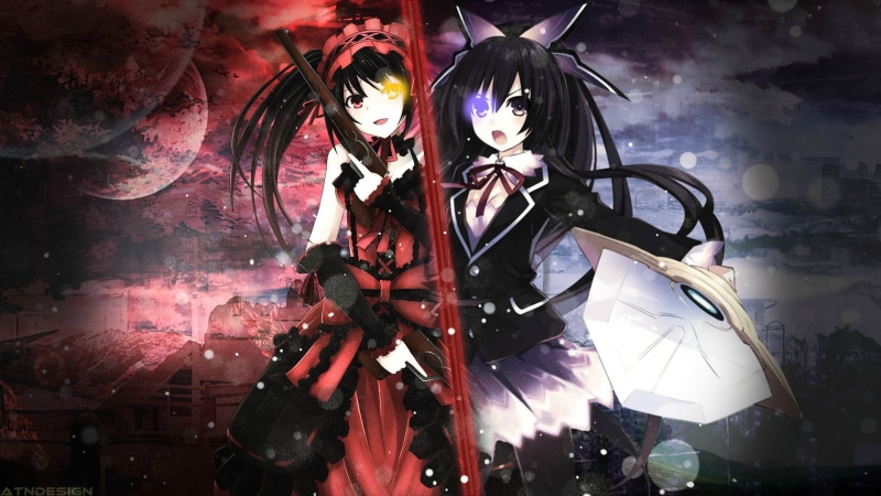 young women, Date A Live, celebration, beautiful woman, night, witch, front view, portrait, Yatogami Tohka, looking at camera, spooky, adult, women, 1080P