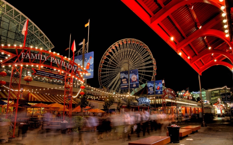 amusement park, outdoors, motion blur, built structure, glowing, arts culture and entertainment, ferris wheel, lights, building exterior, wheel, motion