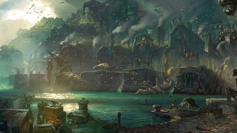 water, environment, sea, sky, league of legends bilgewater pirates ports, building, travel destinations, tranquility, nature, people, night, architecture