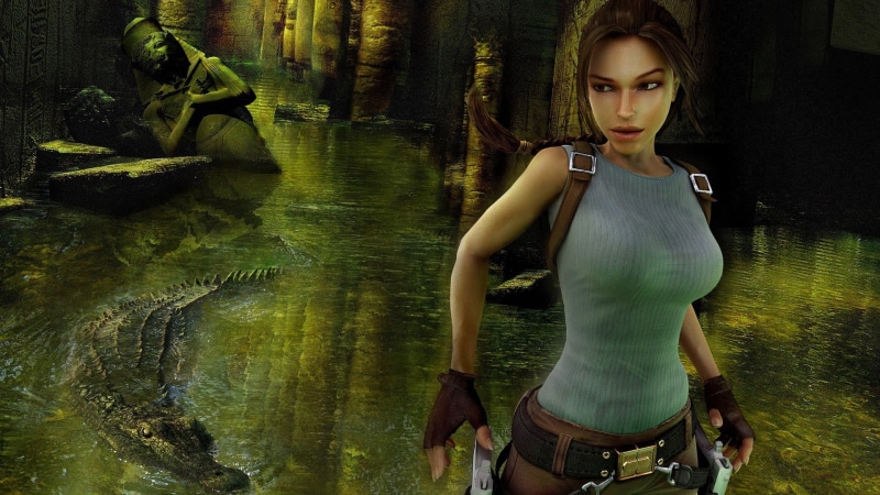real people, Tomb Raider, water, outdoors, Lara Croft, raider, day, Tomb Raider: Anniversary, one person, beautiful woman, young women, looking at camera