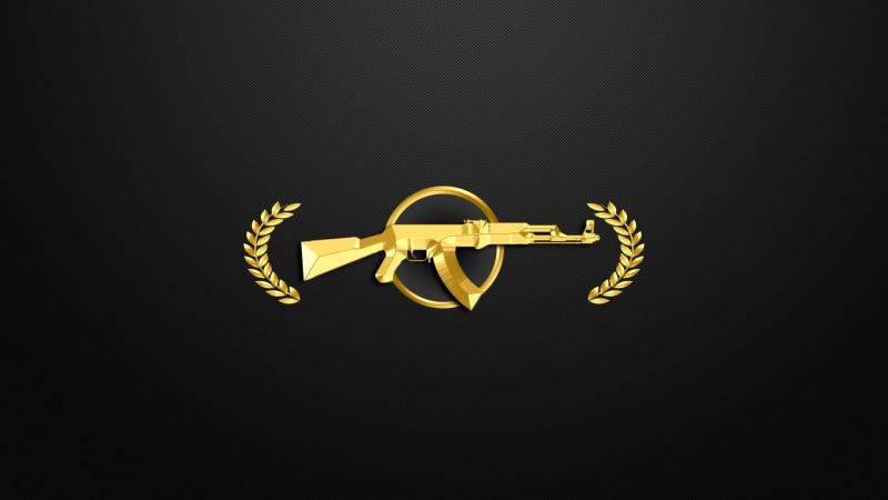 cut out, metal, Counter-Strike: Global Offensive, black background, representation, shape, gold, gold colored, rifle, no people, close-up, single object