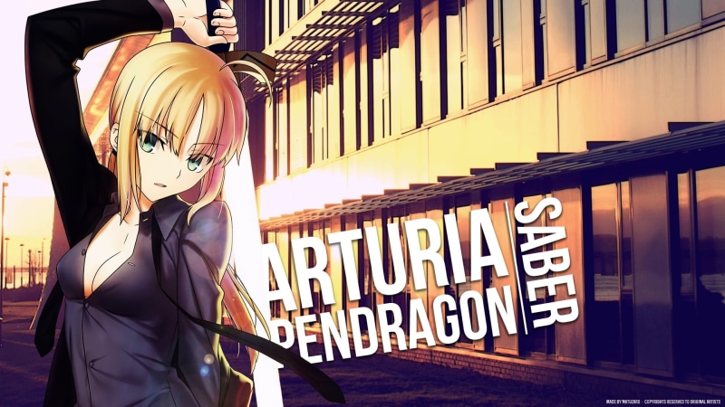 anime, 1080P, hd, cartoon/comic, saber, fate, night, pendragon, arturia, stay