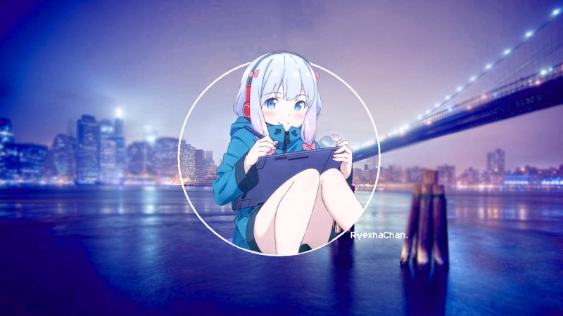 portrait, architecture, cityscape, skyscraper, 1080P, night, digital composite, young adult, city, Eromanga-sensei, urban skyline, building exterior, office building exterior