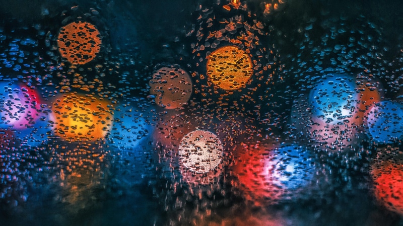 bokeh, car glass, lights, raindrops, window, glass, water drop, waterdrops, photography, drops, bokeh lights, 4K, colorful, rain