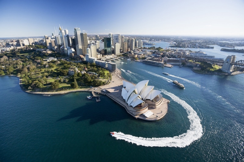 nature, architecture, harbor, Sydney Opera House, transportation, motor, 720P, landscape, skyscraper, nautical vessel, travel destinations, built structure