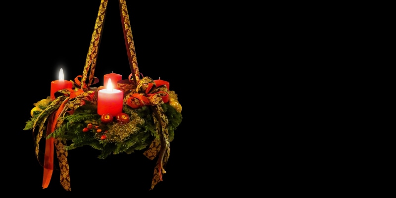 greeting card, candle, 2advent, heat - temperature, glowing, christmas, christmas time, contemplative, advent, nature, candles, second candle, fire - natural phenomenon