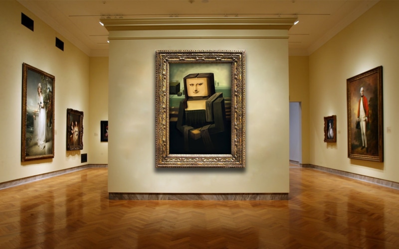 art and craft, architecture, craft, picture Frame, ornate, art museum, elegance, lisa, style, 720P, mona, decoration, apartment, illuminated, Mona Lisa