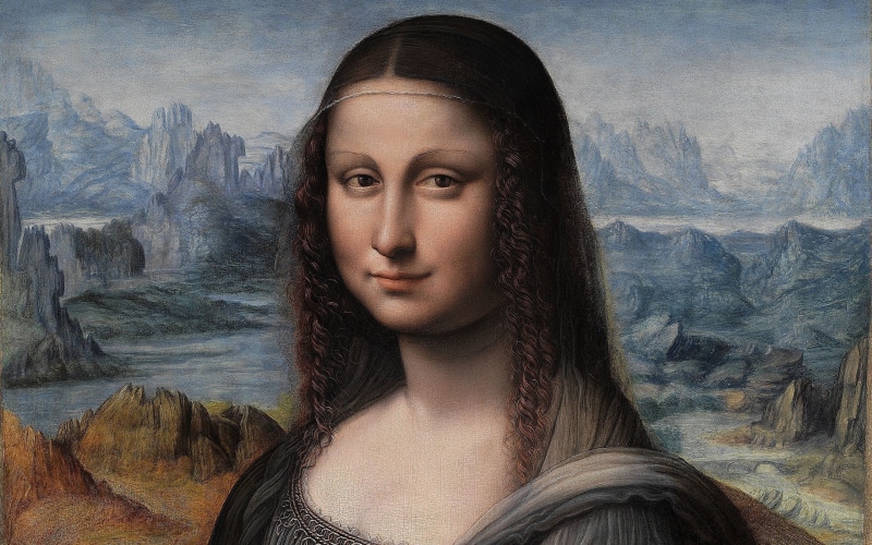 2K, Apprentice of Leonardo da Vinci, a pupil of Leonardo da Vinci, Mona Lisa, National Museum of the Prado, artwork copy, oil on walnut panel, The Prado museum