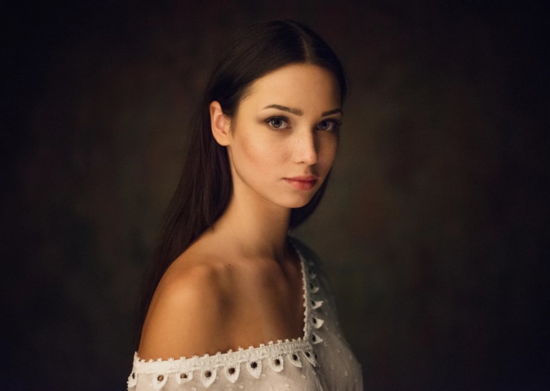 brunette, 1080P, Maxim Maximov, women, portrait, Mariya Volokh, model