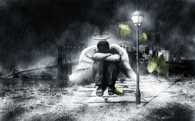 angel, Sadness, 2K, emotion, solitude, Sad, mood, loneliness, lonely, People, Alone