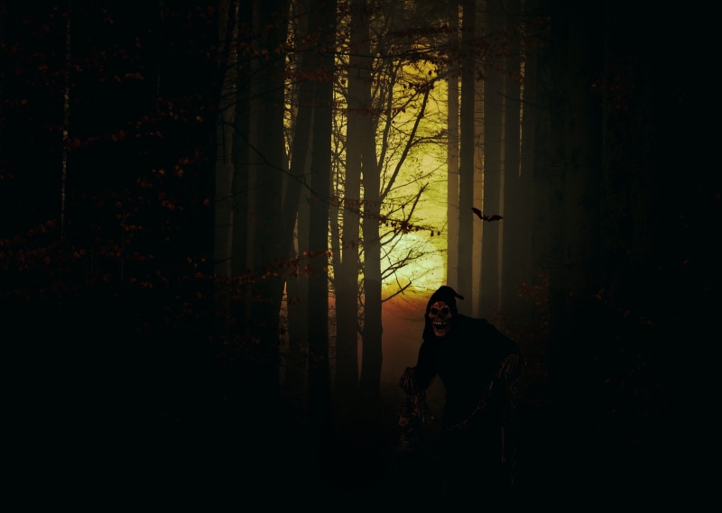 mysterious, lighting, sitting, composing, surreal, halloween, monster, silhouette, adult, gloomy, real people, leisure activity, spooky, men, man, ghost