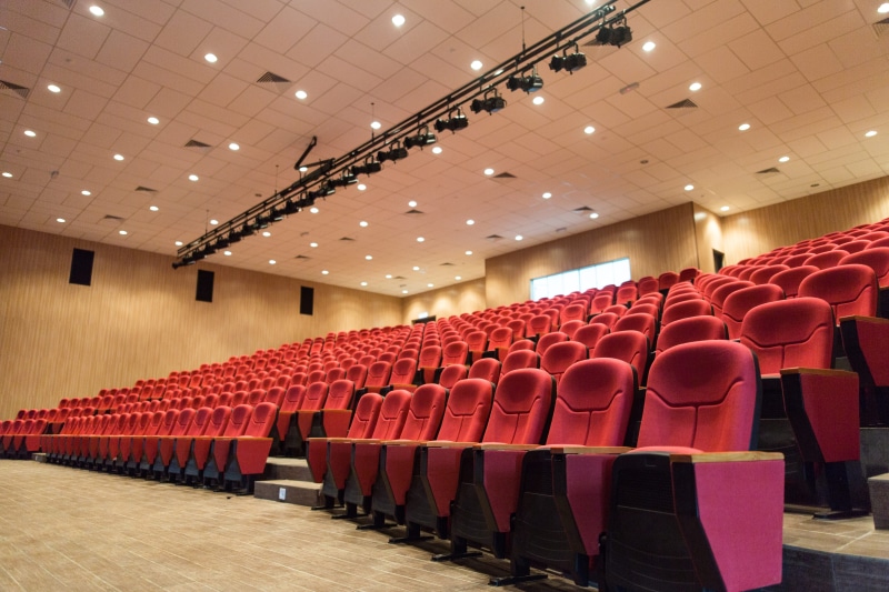 5K, movie, chairs, in a row, theater, event, order, side by side, theatre, ceiling, empty, stage, arrangement, row, indoors, cinema, show, auditorium