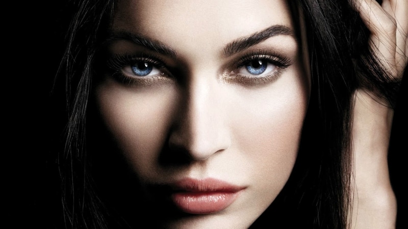 fashion, human body part, face, hair, beautiful people, young adult, one person, eyeliner, portrait, indoors, looking at camera, eyeshadow, body part, Megan Fox
