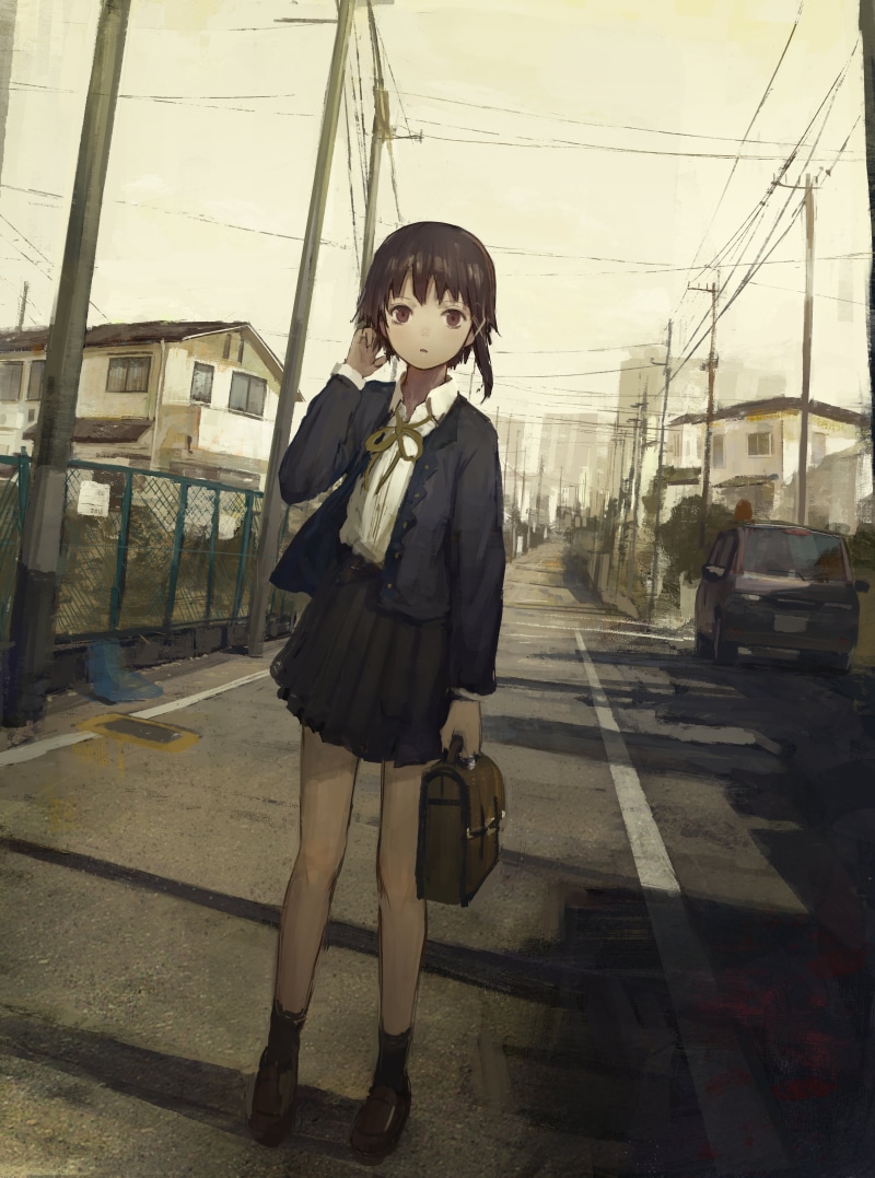 anime, anime girls, 4K, Lain Iwakura, Serial Experiments Lain
