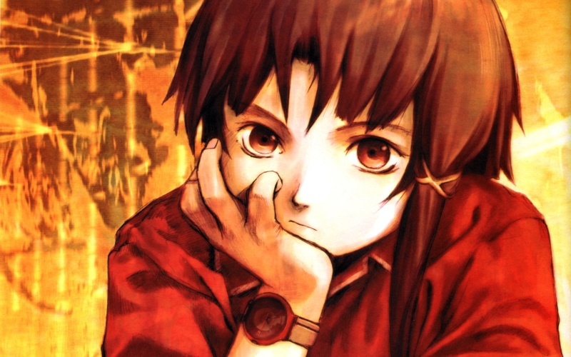 indoors, child, hairstyle, Serial Experiments Lain, front view, innocence, childhood, portrait, focus on foreground, looking at camera, lifestyles, anime