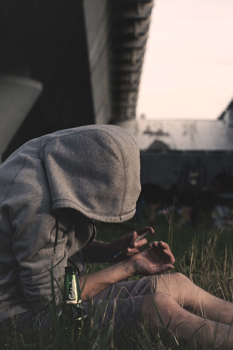 4K, suicide, casual clothing, one person, hood - clothing, nature, thump, sad, on the street, summer, lifestyles, person, heroin withdrawal, without a face