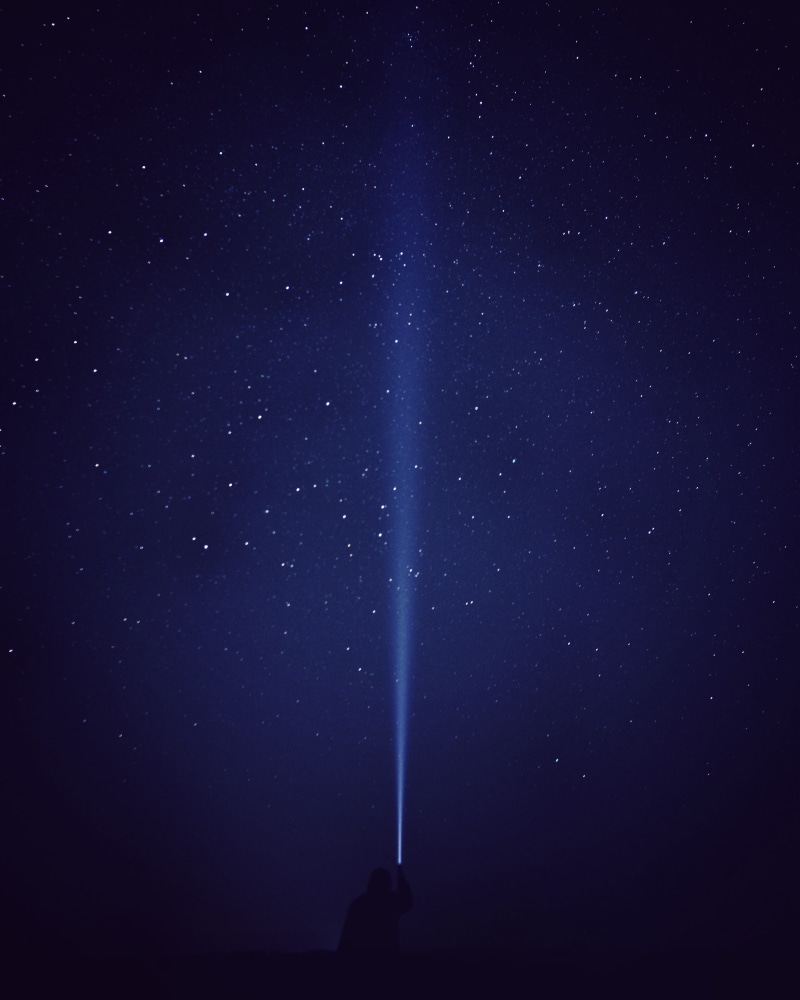 travel, sky, stargazing, star, solitude, universe, tranquility, space and astronomy, star field, flashlight, journey, star - space, one person, leisure activity