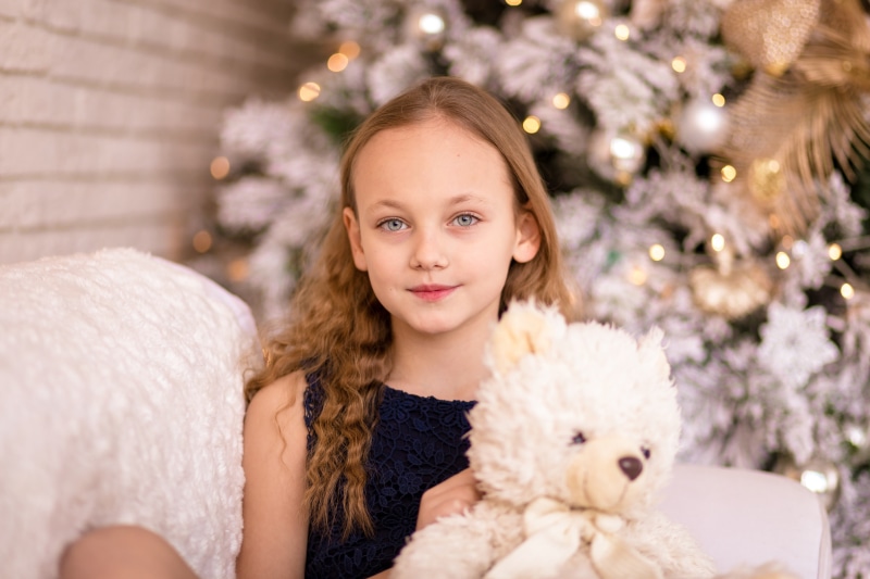 childhood, small, life, christmas, holding, little, family, bear, child, tree, day, sitting, baby, innocence, resting, hairstyle, people, winter, home