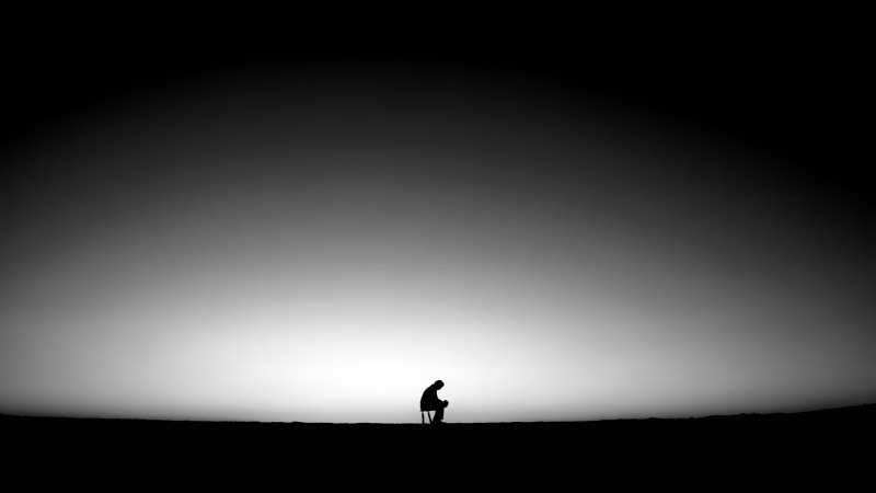 beauty in nature, solitude, lifestyles, silhouette, sunlight, monochrome, illustration, landscape, abandoned, healthy Lifestyle, exercising, men, full length