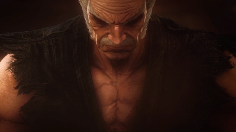 tekken 7, hairstyle, hair, emotion, contemplation, front view, adult, aggression, one person, Heihachi, spooky, portrait, sadness, 1080P, studio shot