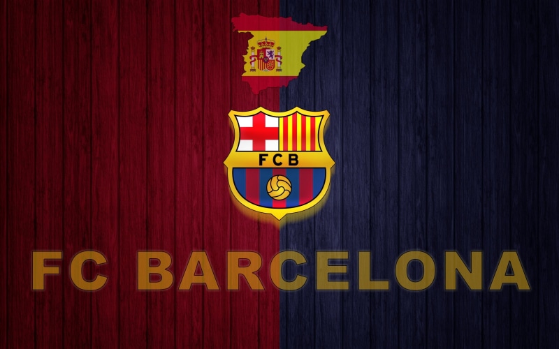 barca, western script, no people, script, non-western script, logo, day, soccer, Barcelona, wall - building feature, red, architecture, wood - material