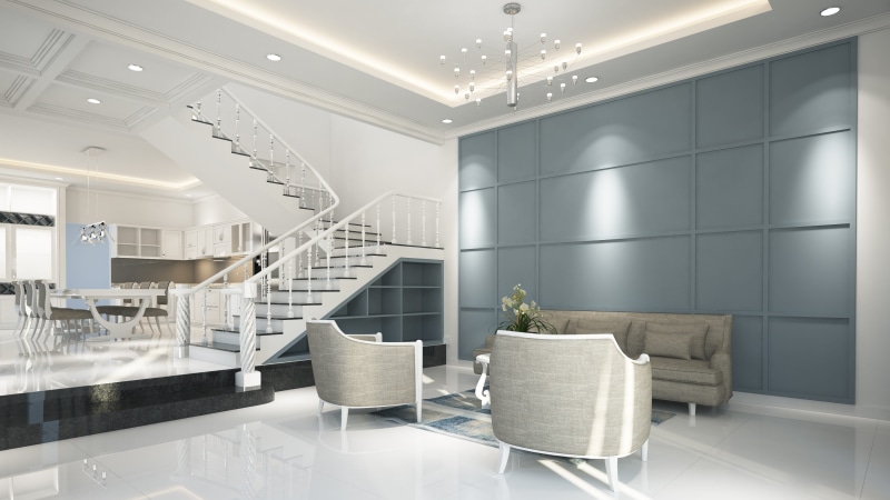 room, apartment, domestic room, indoors, sofa, building, stair, home interior, waiting room, house, 3d, wealth, home, flooring, inside, seat, classic, modern