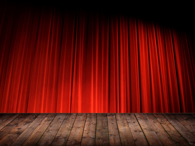 stage, stage theater, opera, movie theater, performance, theatre, stage - performance space, performing arts event, backgrounds, red, theatrical performance