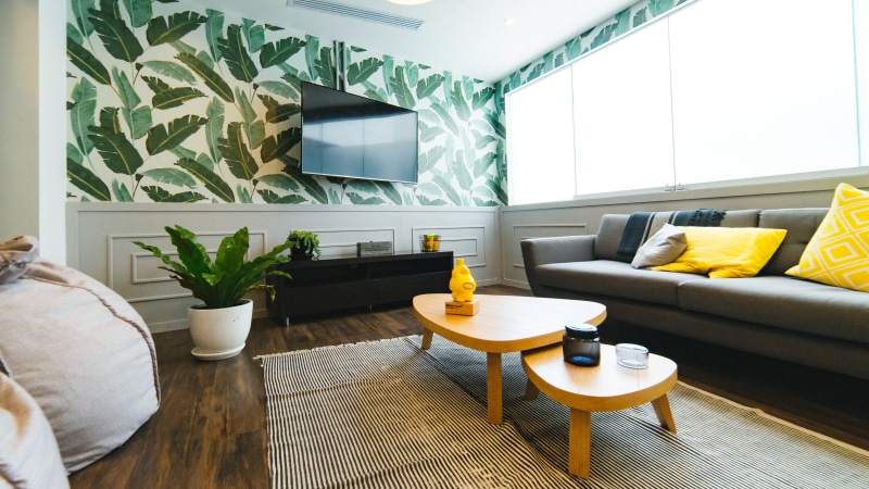 home showcase interior, sofa, office, comfortable, interior, lifestyles, residential Building, living Room, flooring, screen, coffee table, no People, electric Lamp