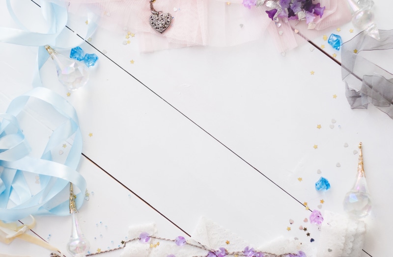 bright, confetti, large group of objects, purple, birthday, decorative, wedding, beads, handmade, 4K, light, background, girly, decoration, white wood